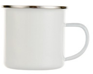 360 ml kovový hrnček - biely