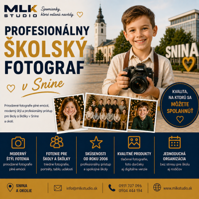 Školský fotograf Snina – profesionálne fotenie škôl a škôlok