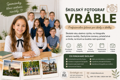 Školský fotograf Vráble – profesionálne fotenie pre školy a škôlky