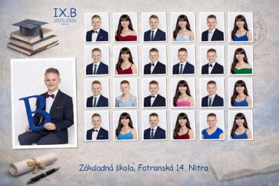 Fotografovanie žiakov základných škôl - tablo (Deviataci a štvrtáci)