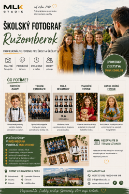 Školský fotograf Ružomberok – kvalitné školské fotografie bez kompromisov