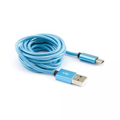 SBOX USB-TYPEC-15BL Prepojovací kábel USB 2.0/USB 2.0 Type C 1,5m modrý