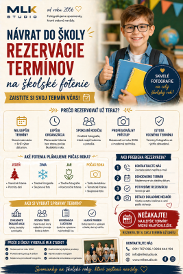Návrat do školy – rezervácie termínov na školské fotenie