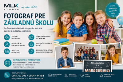 Fotograf pre základnú školu – profesionálne školské fotografie počas celého roka
