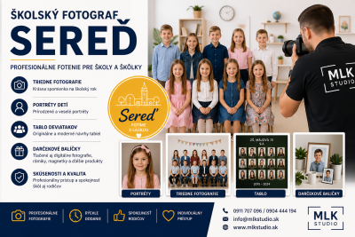 Školský fotograf Sereď – profesionálne fotenie pre školy a škôlky
