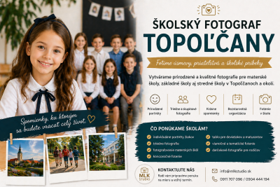 Školský fotograf Topoľčany – kvalitné fotenie pre školy a škôlky