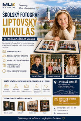 Školský fotograf Liptovský Mikuláš – prirodzené školské fotografie s profesionálnym prístupom