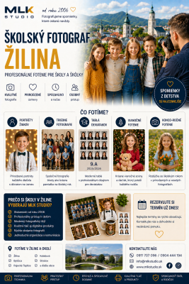 Školský fotograf Žilina – moderné školské fotenie pre školy a škôlky
