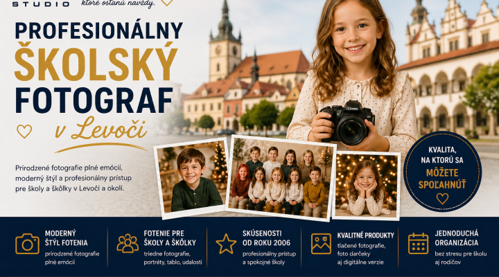 Školský fotograf Levoča – profesionálne fotenie škôl a škôlok