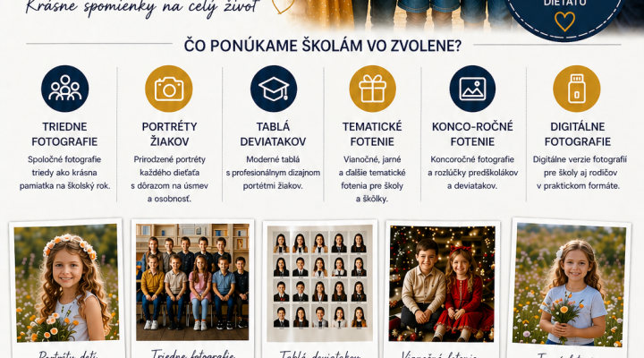 Školský fotograf Zvolen – profesionálne fotenie škôl s dôrazom na kvalitu a štýl