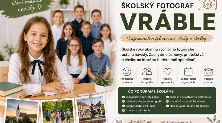 Školský fotograf Vráble – profesionálne fotenie pre školy a škôlky
