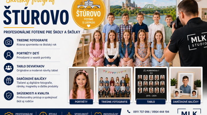 Školský fotograf Štúrovo – profesionálne fotenie pre školy a škôlky