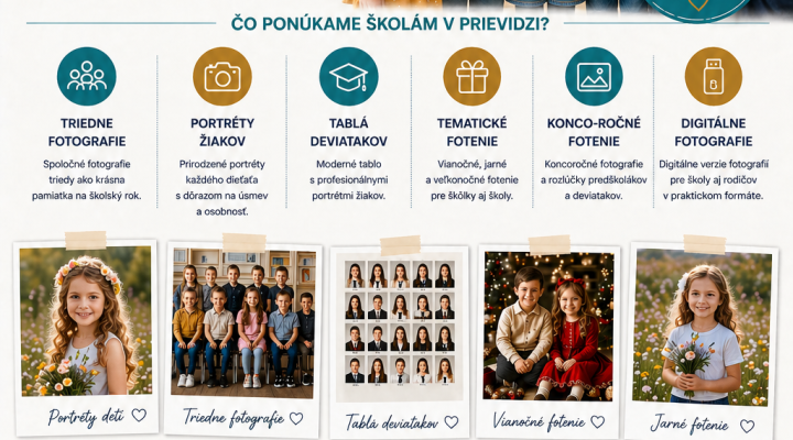 Školský fotograf Prievidza – kvalitné školské fotografie pre školy a škôlky