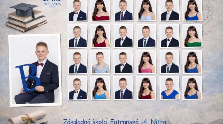 Fotografovanie žiakov základných škôl - tablo (Deviataci a štvrtáci)