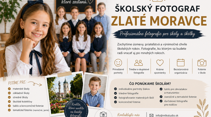 Školský fotograf Zlaté Moravce – profesionálne fotenie pre školy a škôlky