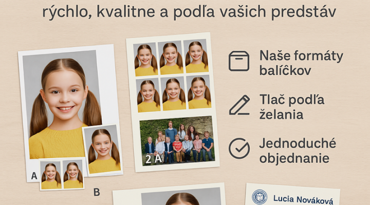 Tlač balíčkov pre školských fotografov – rýchlo, kvalitne a podľa vašich predstáv