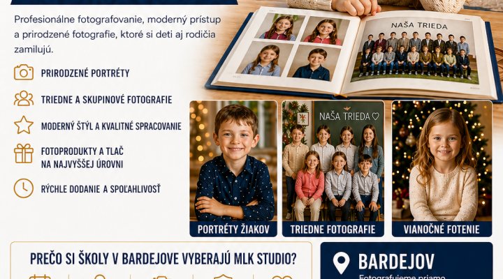 Školský fotograf Bardejov – profesionálne fotenie škôl a škôlok