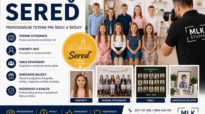 Školský fotograf Sereď – profesionálne fotenie pre školy a škôlky
