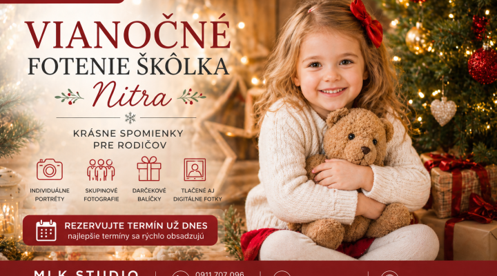 Vianočné fotenie škôlka Nitra – čarovné fotografie detí pre rodičov