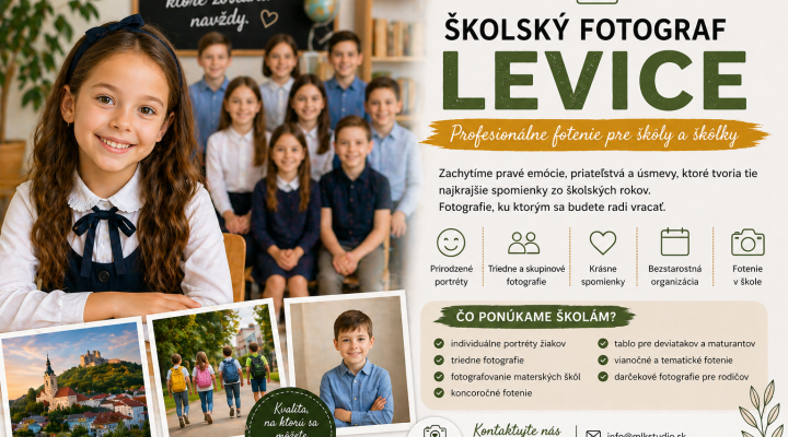 Školský fotograf Levice – profesionálne fotenie pre školy a škôlky