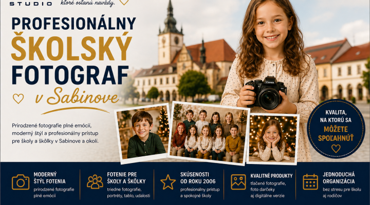 Školský fotograf Sabinov – profesionálne fotenie škôl a škôlok