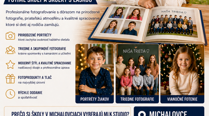 Školský fotograf Michalovce – profesionálne fotenie škôl a škôlok
