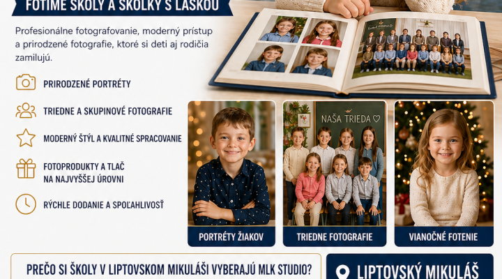 Školský fotograf Liptovský Mikuláš – prirodzené školské fotografie s profesionálnym prístupom