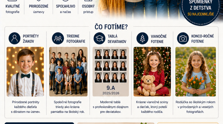 Školský fotograf Žilina – moderné školské fotenie pre školy a škôlky