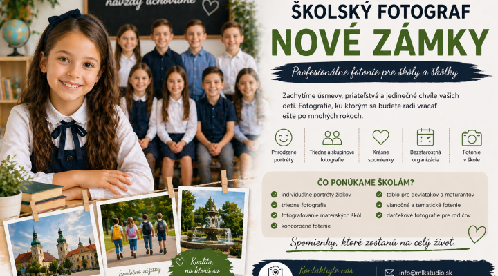 Školský fotograf Nové Zámky – profesionálne fotenie pre školy a škôlky